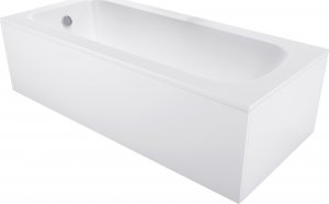 Wanna Mexen Mexen Vega wanna prostokątna 150 x 70 cm z obudową i parawanem 1-skrzydłowym 70 cm, czarny wzór fix - 550115070X9307007070 2