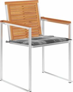 vidaXL vidaXL Krzesła ogrodowe z poduszkami, 2 szt., drewno akacjowe i stal 3