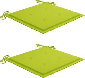 vidaXL vidaXL Krzesła ogrodowe z poduszkami, 2 szt., drewno akacjowe i stal 7