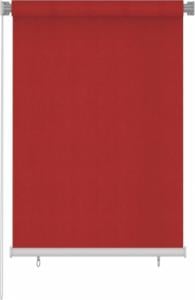 vidaXL vidaXL Roleta zewnętrzna, 100x140 cm, czerwona, HDPE 1