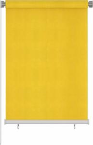 vidaXL vidaXL Roleta zewnętrzna, 100x140 cm, żółta, HDPE 1