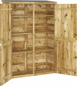 vidaXL vidaXL Ogrodowa szopa na narzędzia, 123x50x171 cm, sosnowa 4