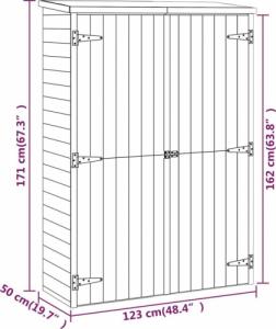 vidaXL vidaXL Ogrodowa szopa na narzędzia, 123x50x171 cm, sosnowa 8