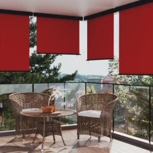vidaXL vidaXL Markiza boczna na balkon, 140 x 250 cm, czerwona 1