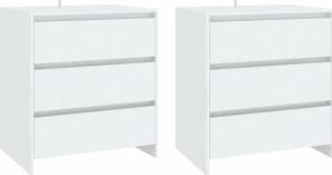 vidaXL 3-cz. szafka boczna, biała 4