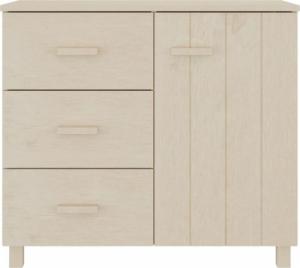 vidaXL Szafka, miodowy brąz, 90x40x80 cm, lite drewno sosnowe 5