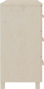 vidaXL Szafka, miodowy brąz, 90x40x80 cm, lite drewno sosnowe 6