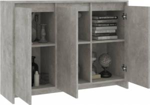 vidaXL Szafka, szarość betonu, 102x33x75 cm, płyta wiórowa 4