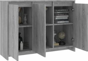 vidaXL Szafka, szary dąb sonoma, 102x33x75 cm, płyta wiórowa 4