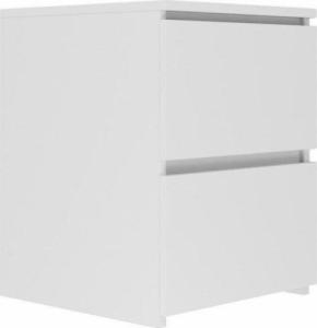 Topeshop SZAFKA W2 STOLIK NOCNY 2 SZUFLADY BIAŁY MAT 2