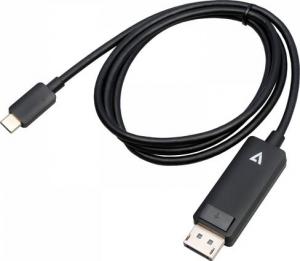 Kabel USB V7 USB-C - DisplayPort 1 m Czarny (V7USBCDP14-1M) 1