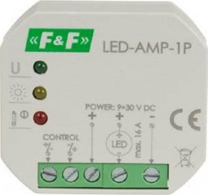 F&F Wzmacniacz sygnału zasilającego do oświetlenia LED 12/24 V DC do puszki podtynkowej LED-AMP-1P 1