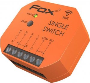 F&F FOX Przekaźnik jednokanałowy Wi-Fi 230 V SINGLE SWITCH Wi-R1S1P-P 1