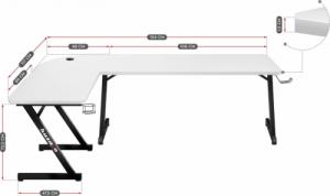 Biurko Huzaro Hero 7.0 Białe 154 cmx117 cm 4