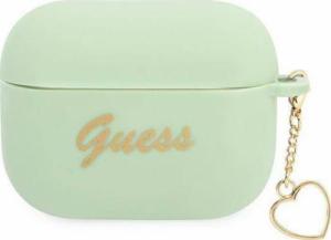 Guess Etui ochronne Silicone Charm Heart Collection do AirPods Pro zielone 1