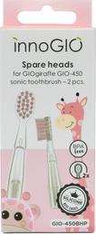 Końcówka InnoGio INNOGIO WYMIENNE GŁÓWKI DO SZCZOTECZKI GIOGIRAFFE PINK 1