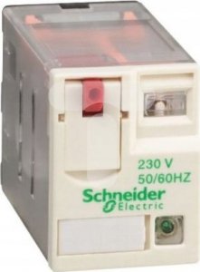 Schneider Electric Przekaźnik wtykowy miniaturowy -Zelio RXM, 3 styki przełaczne, 230 V AC -dioda LED RXM3AB2P7 1