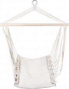 Royokamp  Hamak fotel brazylijski 90x50cm natura biały z wszytą poduszką 2