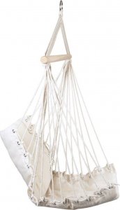 Royokamp  Hamak fotel brazylijski 90x50cm natura biały z wszytą poduszką 3
