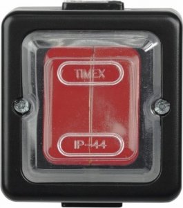 Timex LOFT Przycisk zwierny światło/dzwonek n/t IP44 czarny /czerwony ogumowany klawisz/ WNT-6/7J CZA-CZE 1