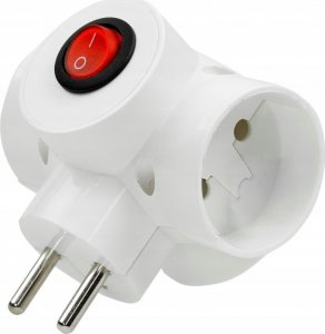 Timex Rozgałęźnik 3 gniazda b/uziemienia i wyłącznikiem R-30W (BI) 2