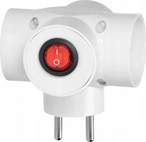 Timex Rozgałęźnik 3 gniazda b/uziemienia i wyłącznikiem R-30W (BI) 4