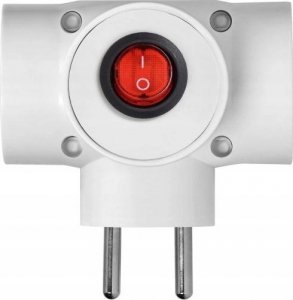 Timex Rozgałęźnik 3 gniazda b/uziemienia i wyłącznikiem R-30W (BI) 5