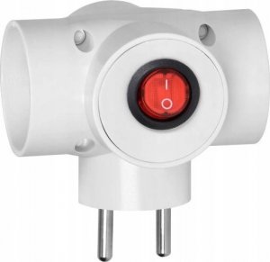 Timex Rozgałęźnik 3 gniazda b/uziemienia i wyłącznikiem R-30W (BI) 6