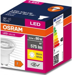 Ledvance Żarówka LED GU10 VALUE PAR16 80 36 6,9W/830 230V 4058075598737 1