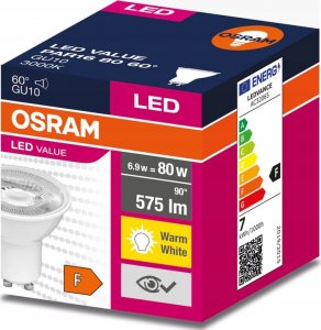 Ledvance Żarówka LED GU10 VALUE PAR16 80 60 6,9W/830 230V 4058075599260 1