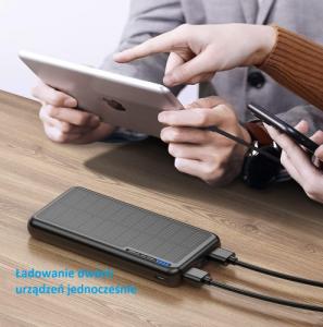 Powerbank Aiko z panelem solarnym 20000mAh Czarny 3