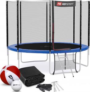 Trampolina ogrodowa Hop-Sport ogrodowa HS-T10A z siatką zewnętrzną 10 FT 305 cm niebieska 1