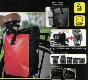 Dunlop Torba rowerowa na bagażnik wodoszczelna sakwa Dunlop 3