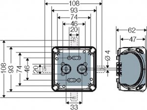 Hensel Puszka odgałęźna do instalacji wewnętrznych czarna IP66 z dławnicami membranowymi DK 0200 B 62000295 2