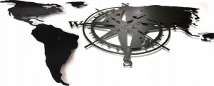 Decolicious Dekoracyjna Mapa Świata Compass 3D 2