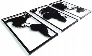 Decolicious Dekoracyjna Mapa Świata TRYPTYK 2