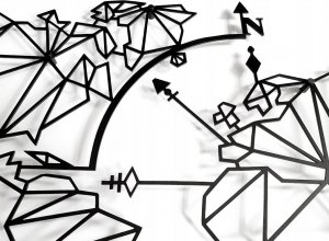 Decolicious Dekoracyjna Mapa Świata GEO COMPASS 8