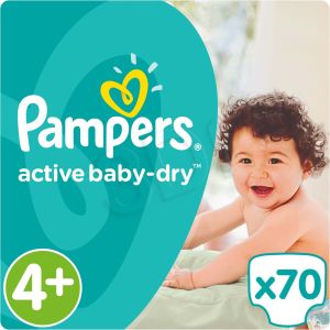 Pieluszki Pampers Active Baby-Dry rozmiar 4+ (Maxi+), 70 pieluszek 1