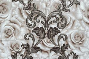 MallDeco Tapet de vinil model Fransist Decor, Bej 1-0980, 0.53m*10.06m 3