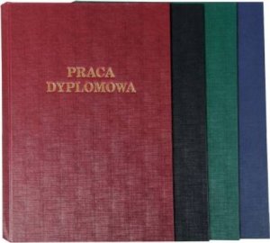 Argo Okładki do bindowania, oprawa kanałowa twarda, Praca Dyplomowa, AA, 10 szt, granatowy 1