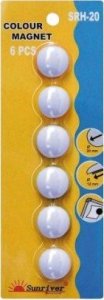 Argo Magnesy 20mm ARGO WF 607381 białe 6 szt 1