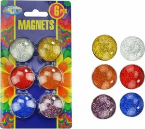 Centrum Magnesy 30mm GLITTER 88804 6szt 3