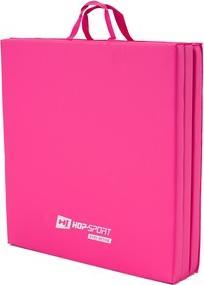 Hop-Sport Materac gimnastyczny 3-częściowy HS-064FM 180 cm x 60.5 cm x 4 cm różowy miękki 2