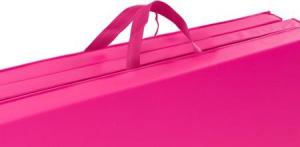 Hop-Sport Materac gimnastyczny 3-częściowy HS-064FM 180 cm x 60.5 cm x 4 cm różowy miękki 3