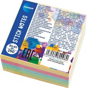 PULLMAN Karteczki samoprzylepne 51x51 CENTRUM 80098 pastel*5 250 kart 2