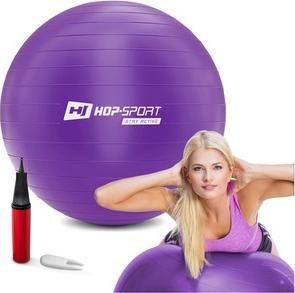 Hop-Sport Piłka fitness 65cm z pompką - fioletowa 1