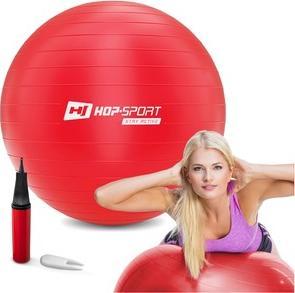 Hop-Sport Piłka fitness 55cm z pompką - czerwona 1