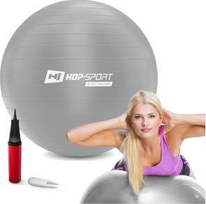 Hop-Sport Piłka fitness 45cm z pompką - srebrna 1