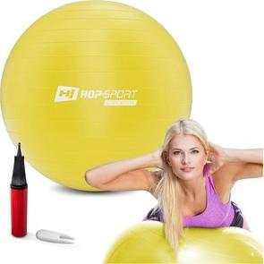 Hop-Sport Piłka fitness 55cm z pompką - żółta 1