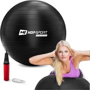 Hop-Sport Piłka fitness 55cm z pompką - czarna 1